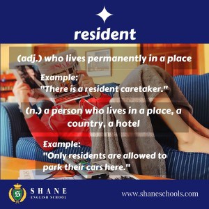 resident - English lesson