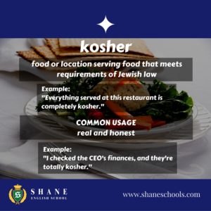 English lesson - kosher