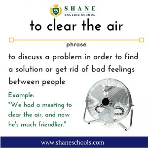 English lesson - to clear the air