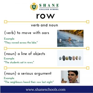 English lesson - row