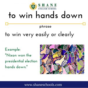 English lesson - to win hands down